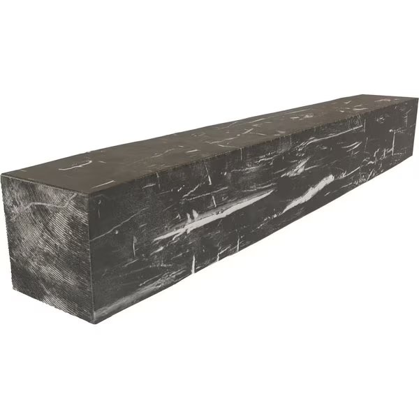 Hand Hewn Faux Wood Fireplace Mantel, Vintage Cedar, 6